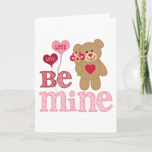 Be Mine Valentine Teddy Feiertagskarte