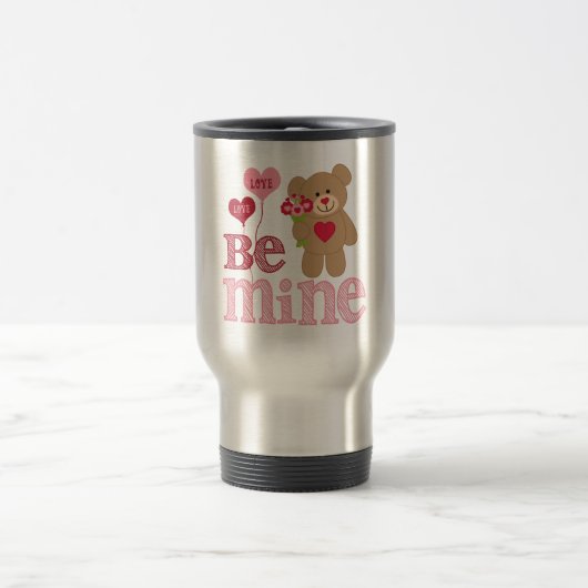 Be Mine Valentine Teddy Reisebecher (Mittel)