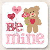 Be Mine Valentine Teddy Untersetzer (Vorderseite)