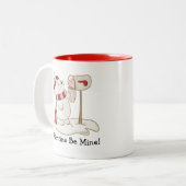 Be Mine Valentine Zweifarbige Tasse (Vorderseite Links)