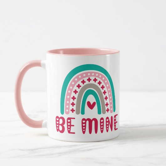 BE MINE valentiner Regenbogen Tasse (Links)