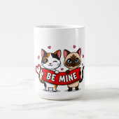 BE MINE Valentine's Cats | Cute Kittens with Love Kaffeetasse (Mittel)