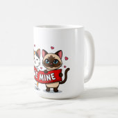 BE MINE Valentine's Cats | Cute Kittens with Love Kaffeetasse (VorderseiteRechts)