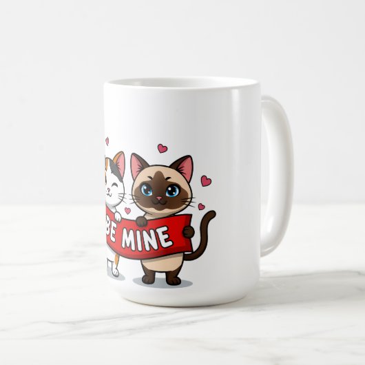 BE MINE Valentine's Cats | Cute Kittens with Love Kaffeetasse (VorderseiteRechts)