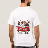 BE MINE Valentine's Cats | Cute Kittens with Love T-Shirt (Rückseite)