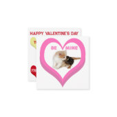 BE MINE Valentine's Critters Conversation Hearts Mitteilungskarte (Vorderseite/Rückseite Beispiel)