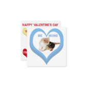 BE MINE Valentine's Critters Conversation Hearts Mitteilungskarte (Vorderseite/Rückseite Beispiel)
