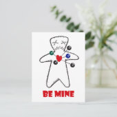 "Be Mine" Voodoo Doll Postkarte (Stehend Vorderseite)