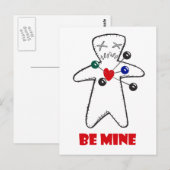 "Be Mine" Voodoo Doll Postkarte (Vorne/Hinten)