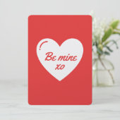 Be Mine Xo Feiertagskarte (Stehend Vorderseite)