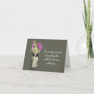 Be My Bridesmad - Mason Jar & Wildblumen Einladung