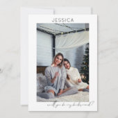 Be My Bridesmaid Foto Vorschlag Calligraphy V Einladung (Vorderseite)