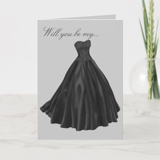 Be My Bridesmaid or Maid of Honor Card Einladung (Vorderseite)