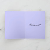 Be My Bridesmaid or Maid of Honor Card Einladung (Innenseite)