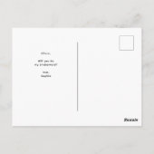 Be My Bridesmaid Script Handgeschriebenes Foto Postkarte (Rückseite)