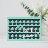 Be My Bridesmaid Trauzeugin Bridal Tiara Party Einladung (Stehend Vorderseite)