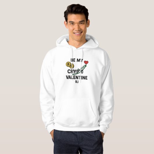 Be My Crypto Valentine Bitcoin Trader Hoodie (Vorne ganz)