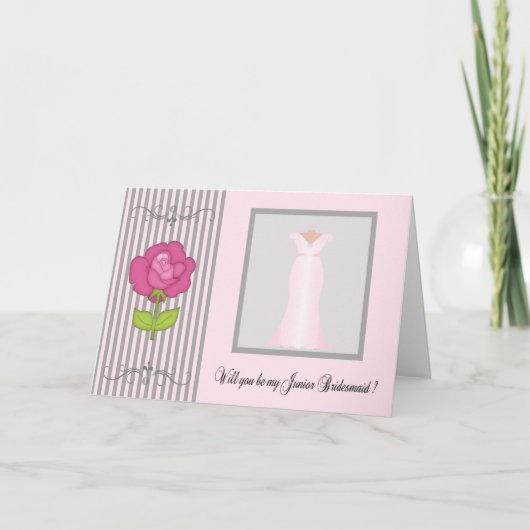 Be My Junior Bridesmaid Request Card Einladung (Vorderseite)