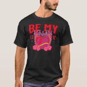 Be My Love Retro Cool Heart Rose Biker Valentine T-Shirt (Vorderseite)