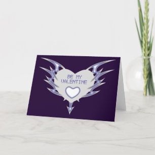 be my valentientine: tribal heart feiertagskarte