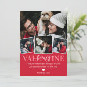 Be My Valentine 3 Foto Feiertagskarte (Stehend Vorderseite)