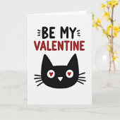 Be My Valentine Cat Card Karte (Gelbe Blume)