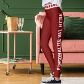 Be My Valentine Day Love Red Pink Personalize Gift Leggings