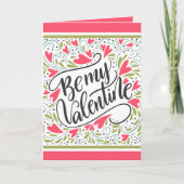 Be My Valentine Folded Valentine's Day Greeting Karte (Vorderseite)