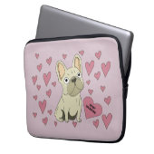 Be my Valentine, French Bulldog Laptopschutzhülle (Vorderseite Links)