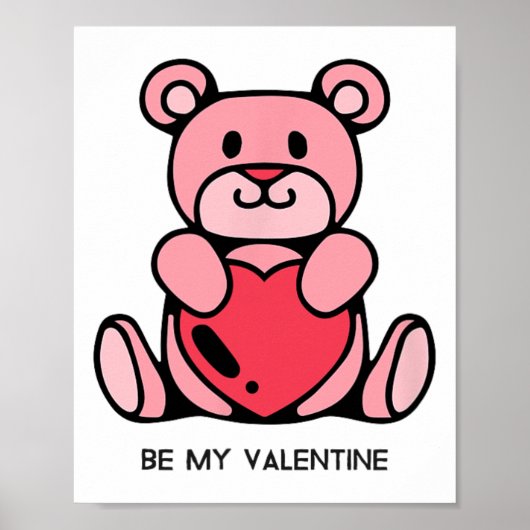 Be My Valentine - Funny Valentine's Geschenkfehler Poster (Vorne)
