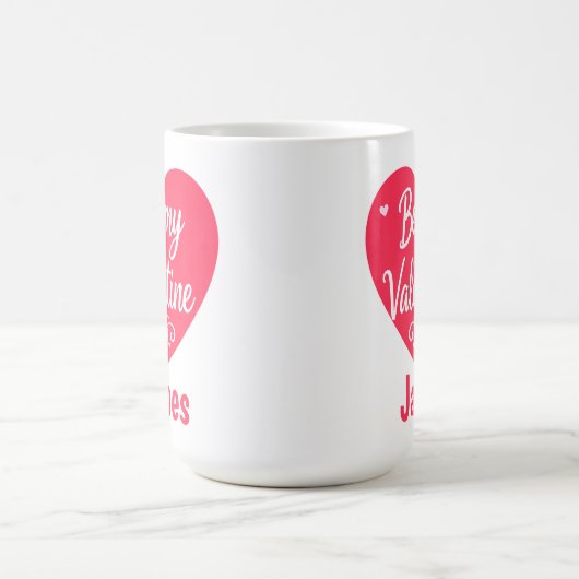 Be my Valentine Heart personalized Kaffeetasse (Mittel)