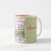 Be My Valentine Paris Eiffel Tower Personalize Zweifarbige Tasse (VorderseiteRechts)