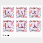 Be My Valentine Pastel Candle Soft Love Labels Quadratischer Aufkleber (Blatt)