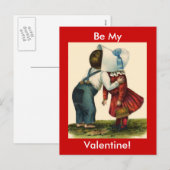 Be My Valentine Postcard Feiertagspostkarte (Vorne/Hinten)