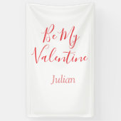Be my valentine red name elegant love couple banner (Vertikal)