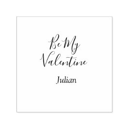 Be my valentine red name elegant love couple  permastempel