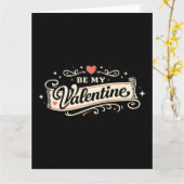 Be My Valentine Retro Love Karte (Gelbe Blume)