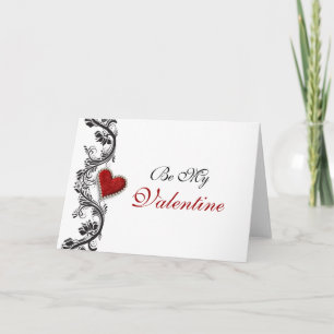"Be my Valentine" romantisches rotes Herz Feiertagskarte