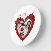 Be My Valentine ❤️ Runde Wanduhr (Winkel)