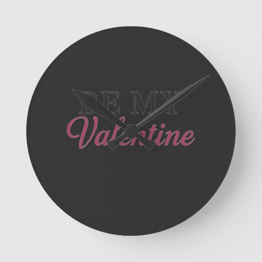 BE MY VALENTINE RUNDE WANDUHR (Vorderseite)