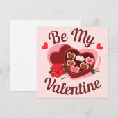 Be my valentine sweets feiertagskarte (Vorne/Hinten)