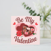 Be my valentine sweets feiertagskarte (Stehend Vorderseite)