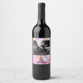 Be My Valentine Wine Label — Upload Your Photo Weinetikett (Vorderseite)