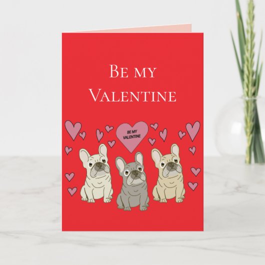 Be my Valentines, dogs Karte (Vorderseite)