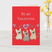 Be my Valentines, dogs Karte (Gelbe Blume)