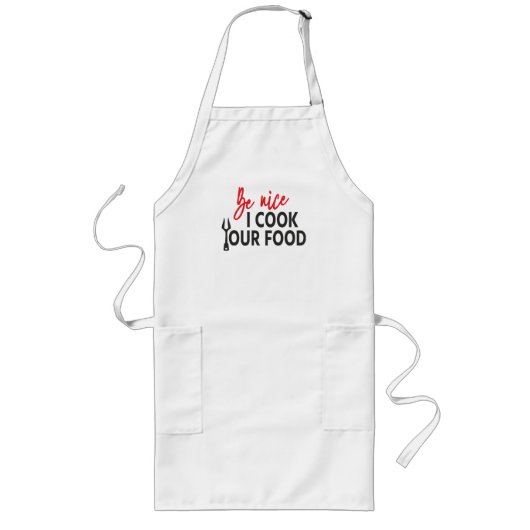 Be nice I cook Your food - Relationship rules Lange Schürze (Vorne)