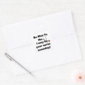 Be Nice Nurse T - Shirt und Geschenke Quadratischer Aufkleber (Umschlag)