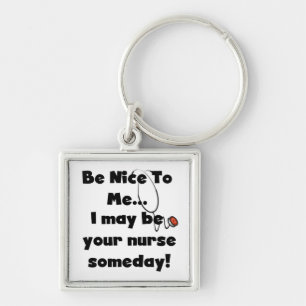 Be Nice Nurse T - Shirt und Geschenke Schlüsselanhänger