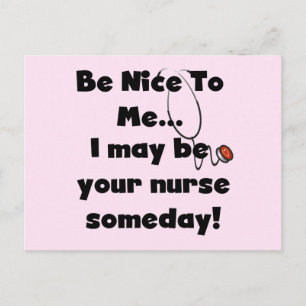 Be Nice Nurse Tshirts und Geschenke Postkarte