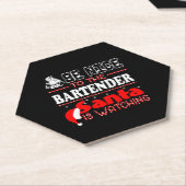 BE Nice To The Barkeeper Untersetzer (angewinkelt)